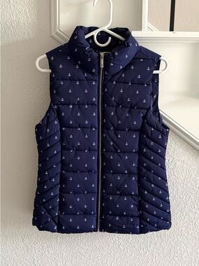 Tommy Hilfiger Navy Anchor Quilted Puffer Vest